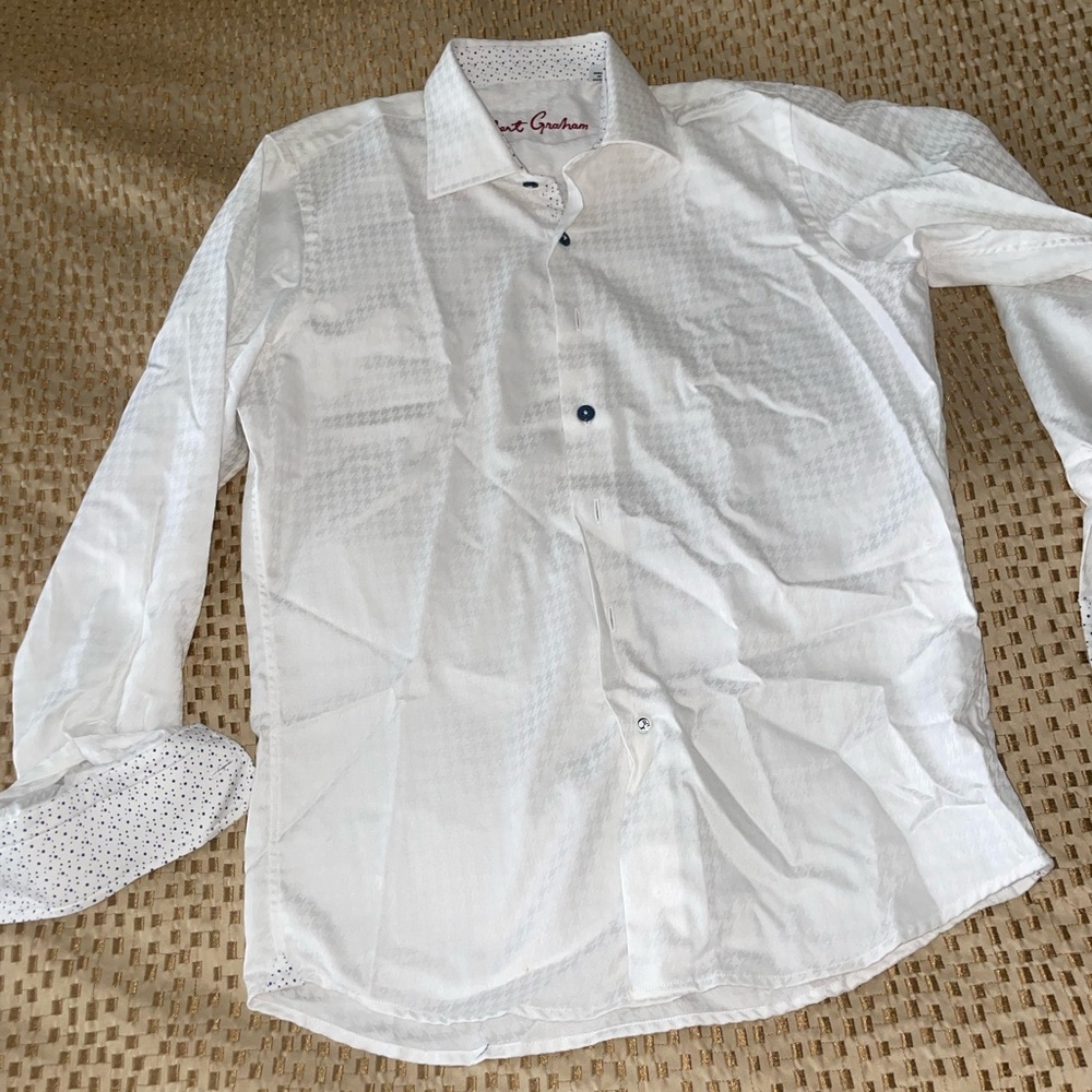 Robert Graham Designer Button Down Boys Shirt Size 14-16.